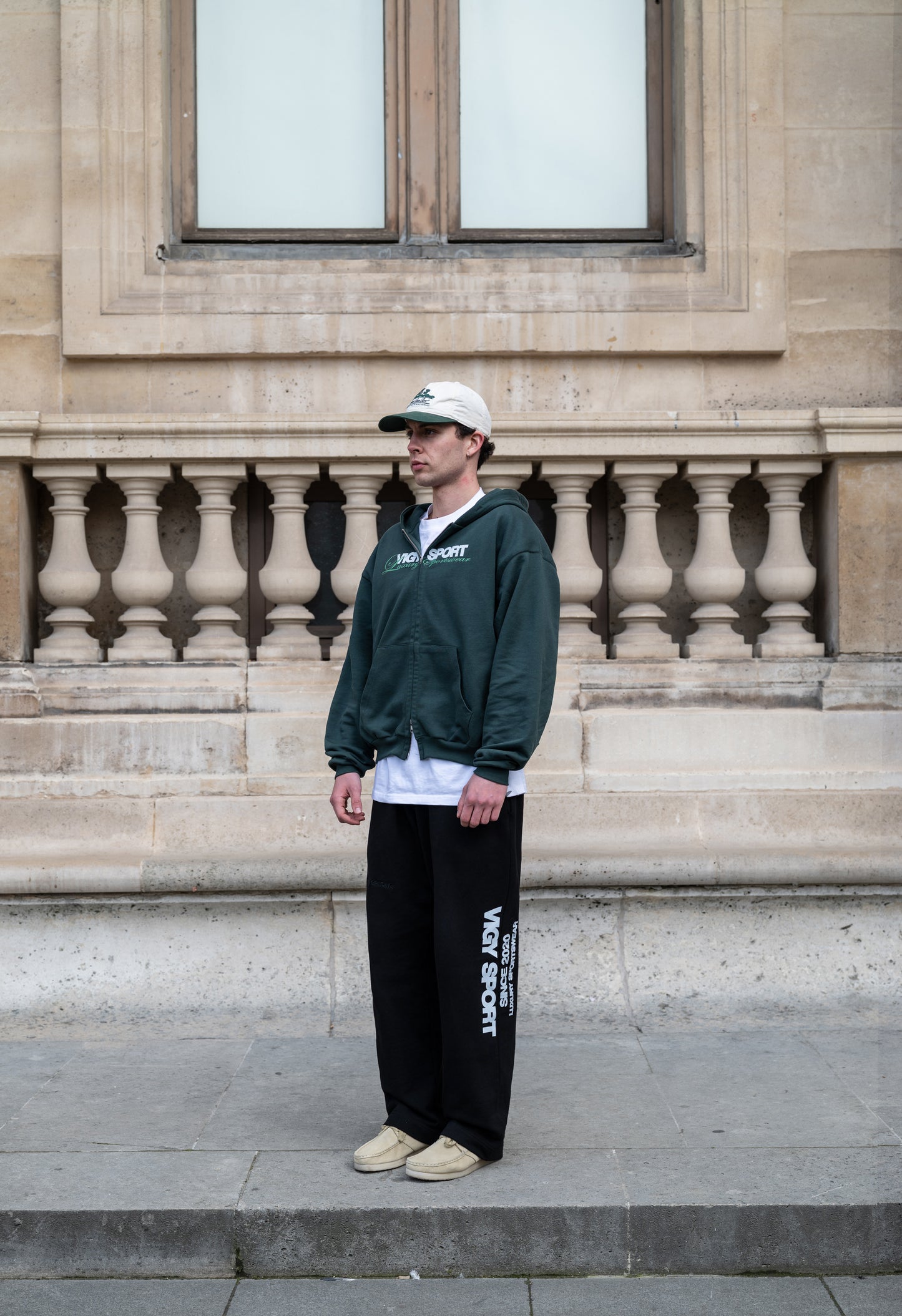 LUXURY SPORTSWEAR ZIPPED HOODIE